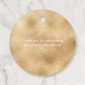 Goud en Turquoise bruiloft gunst labels (Achterkant)