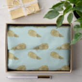 Goud en Waterverf Ananassen Tissuepapier (Geschenk)