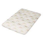 Goud en wit Art Deco 2-patroon Badmat (Gekanteld)