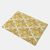 Goud en wit behangpapier deurmat (Schuin)