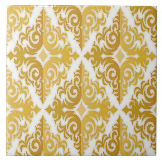 Goud en wit behangpapier tegeltje (Voorkant)