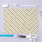 Goud en wit Chique Chevron Tissuepapier (Craft)