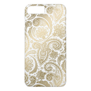 Goud en wit  Damaskers Paisley Lace iPhone 8 Plus / 7 Plus Hoesje