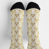 Goud en wit Deco-patroon 3 Sokken (Top)
