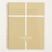 Goud en Wit Eenvoudig Kruis Planner (Voorkant)