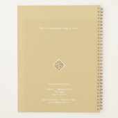 Goud en Wit Eenvoudig Kruis Planner (Achterkant)
