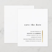 Goud en wit. Elegant simpele typografie bruiloft (Voorkant / Achterkant)