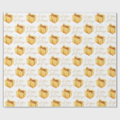 Goud en wit Elegante Kerst Cadeaupapier (Vlak)