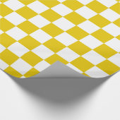 Goud en wit gecontroleerd cadeaupapier (Hoek)