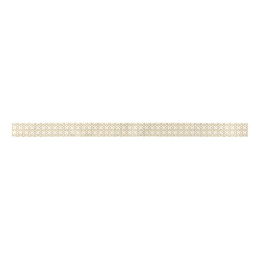Goud en wit geometrisch patroon lint (Voorkant)