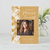 Goud en wit kaart (Staand voorkant)
