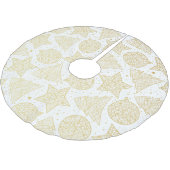 Goud en wit kerstpatroon kerstboom rok (Gekanteld)