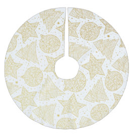 Goud en wit kerstpatroon kerstboom rok
