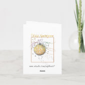 Goud en wit kerstversiering feestdagen kaart (Achterkant)