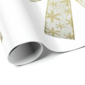 Goud en Wit Lintjes Inpakpapier (Rol Hoek)