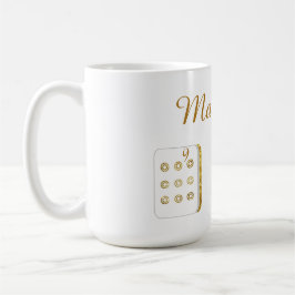 Goud en wit Mahjong Tegels Koffie Mok