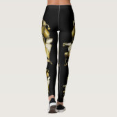 Goud en wit Mardi Gras Mask Leggings (Achterkant)