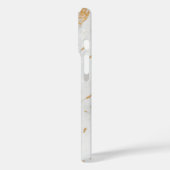 Goud en wit marmer Patroon Persoonlijke naam Case-Mate iPhone Case (Achterkant / Links)