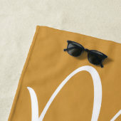 Goud en wit Mr en Mrs Custom Strandlaken (In situ)