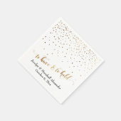 Goud en wit om te hebben & om harten Confetti te h Servet (Hoek)