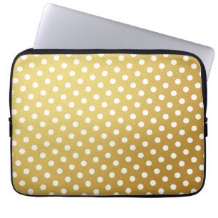 Goud en wit opberghoes voor pooldop laptop sleeve