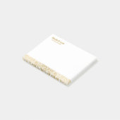 Goud en wit paisley post-it® notes (Schuin)