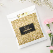 Goud en wit sprankelende glitter- Afstuderen Bedankzakje (Gezegeld)