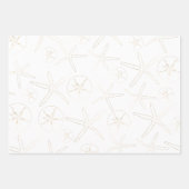 Goud en Wit - Strand, Nautisch Inpakpapier Vel (Voorkant)