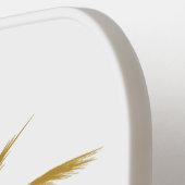 Goud en wit tropisch palm pickleball paddle (Links Detail)