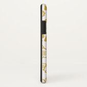 Goud en wit Victoriaans Bloemenkant Monogram Case-Mate iPhone Case (Achterkant/rechts)