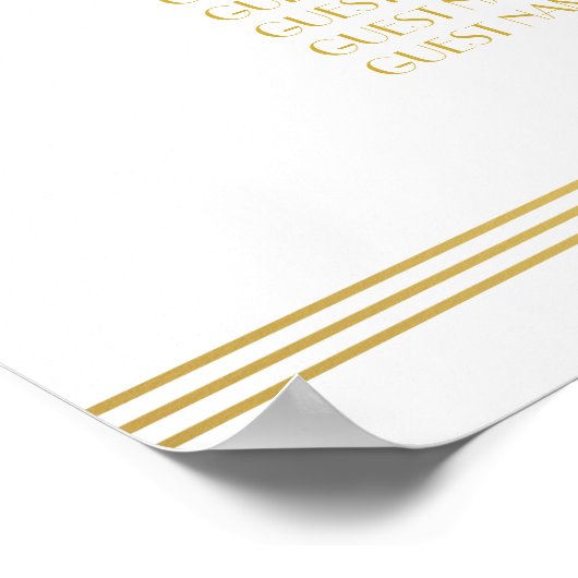 Goud en wit weddenschap Poster 24x36 (Hoek)