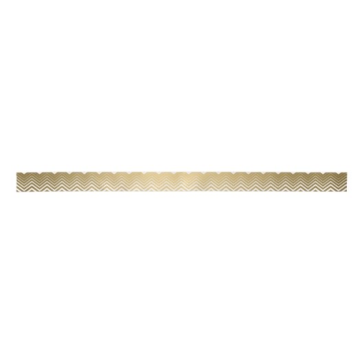 Goud en wit Zigzag Chevron Lint (Voorkant)
