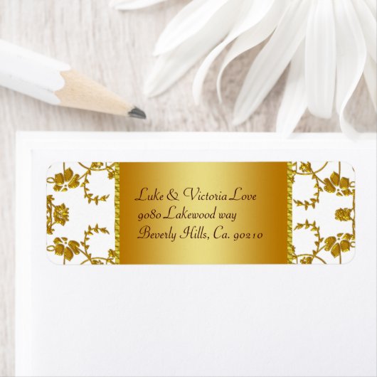 Goud en without - bruiloft etiket (Insitu)