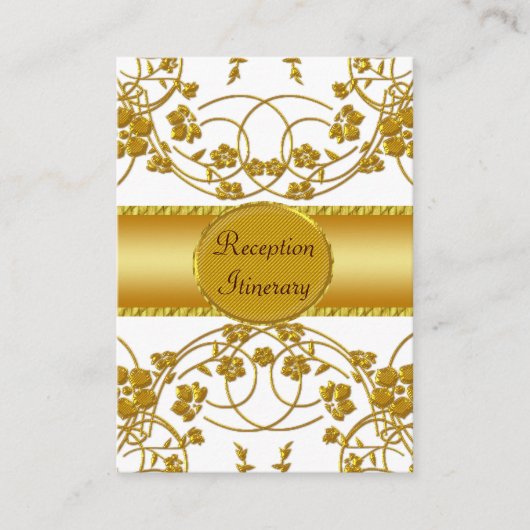 Goud en without - bruiloft informatiekaartje (Voorkant)