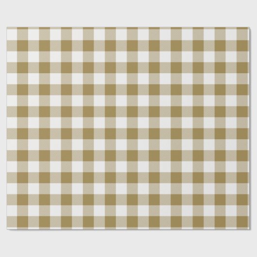 Goud en witte buffels cadeaupapier (Vlak)