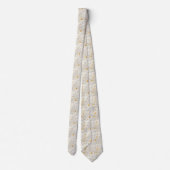 Goud en witte champagne Bubble op wit Stropdas (Achterkant)