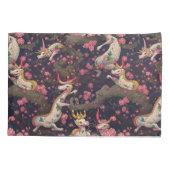 Goud en witte dragons met Cherry Blossom Kussensloop (Achterkant-Links)