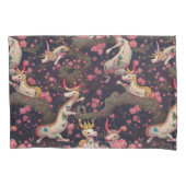 Goud en witte dragons met Cherry Blossom Kussensloop (Voorkant-Links)