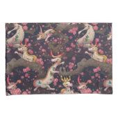 Goud en witte dragons met Cherry Blossom Kussensloop (Voorkant-Rechts)