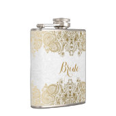 Goud en witte Floral Paisley Lace Heupfles (Rechts)