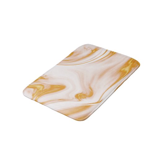 Goud en witte marmer badmat (Gekanteld)