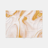 Goud en witte marmer fleece deken (Voorkant (Horizontaal))