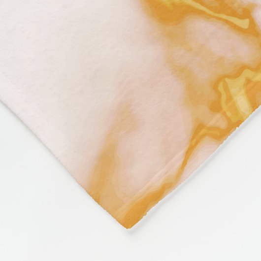Goud en witte marmer fleece deken (Hoek)