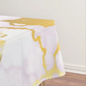Goud en witte marmer tafelkleed (Voorbeeld)