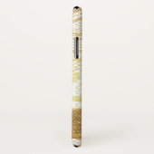 Goud en Witte Slang Patroon met Gouden Glitter Case-Mate iPhone Case (Achterkant / rechts)
