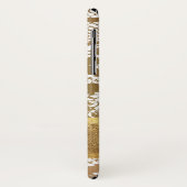 Goud en Witte Slang Patroon met Gouden Glitter Case-Mate iPhone Case (Achterkant/links)