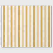 Goud en witte strepen Gelukkig Nieuwjaar Cadeaupapier (Vlak)