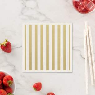 Goud en witte strepen - standaard cocktail Napkins Servetten