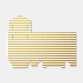 Goud en witte stripverpakking bedankdoosjes (Uitgevouwen)