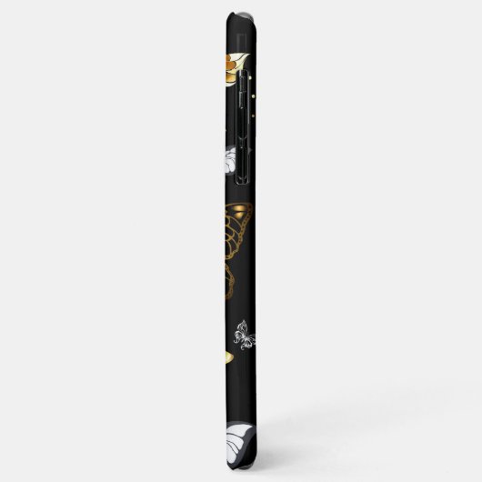 Goud en witte vlinders Case-Mate iPhone case (Achterkant/links)